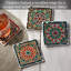 Paquet de 4 sous-verres géométriques à motif géométrique