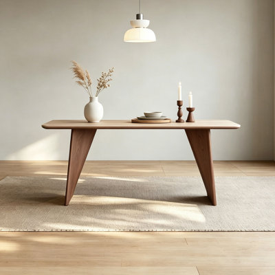 Table moderne en noyer fritté Modern
