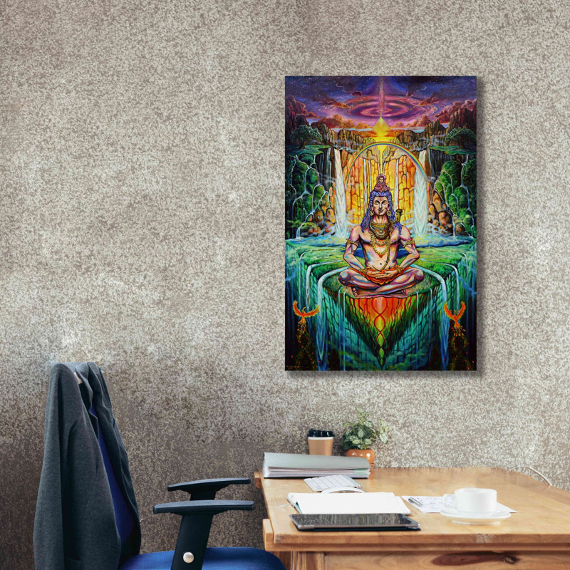 " Shiva Phoenix " Painting, 40" H x 26" W x 1.5" D