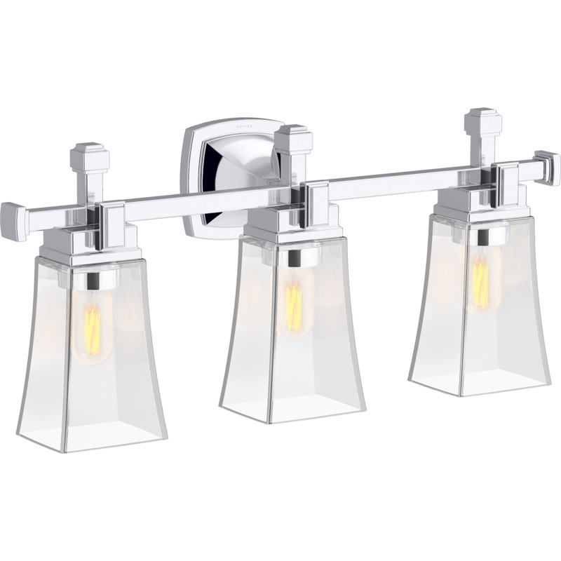 Riff 25 In. Three-Light Sconce, Polished Chrome