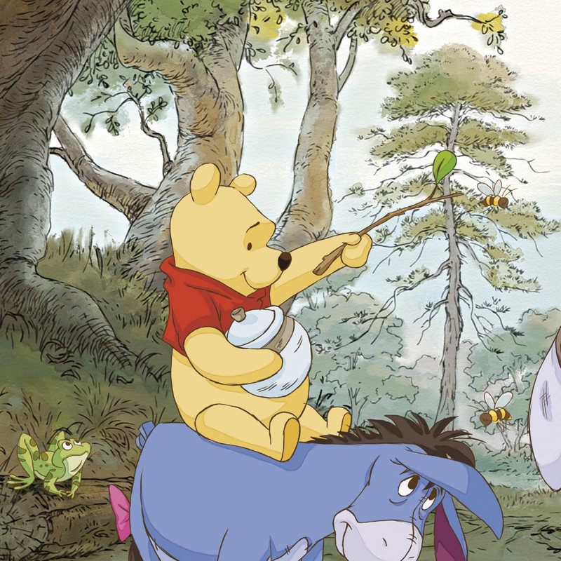 Pooh's House 3.68m x 127cm Wallpaper Roll