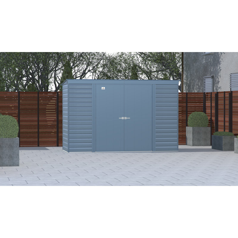 Remise de rangement en acier Select, 10 x 4, bleu gris, Bleu gris
