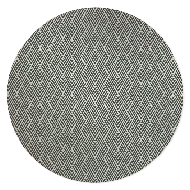Tapis d'extérieur antidérapant à chevrons, Rond 5 pi