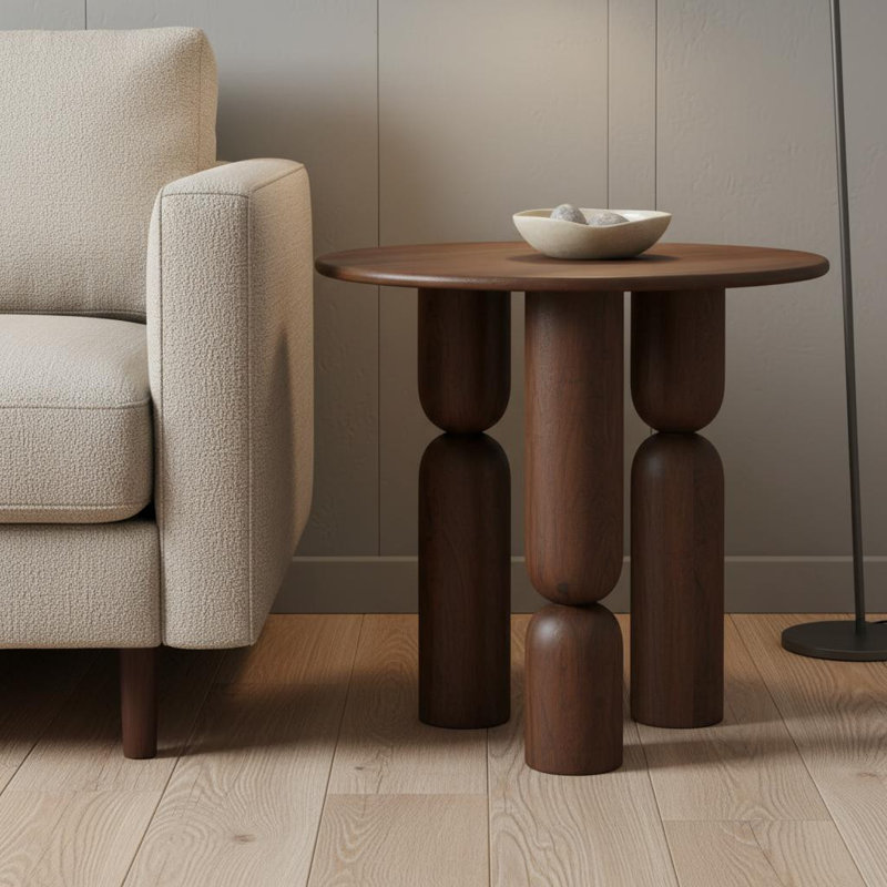 Table 32 po en bois massif brun et plateau