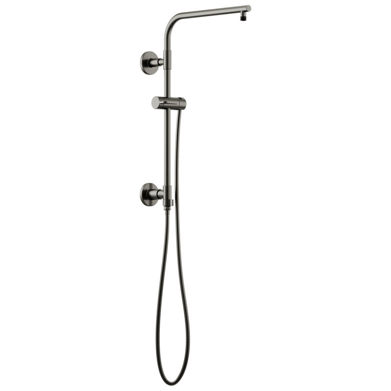 Essential™ Euro Round Shower Column, Luxe Steel