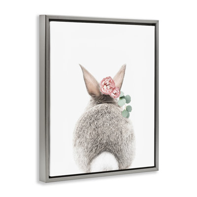 "Floral Bunny Tail", art mural sur toile flottante par Sissi et Seb