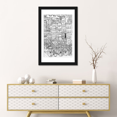 « b&w city scene i », impression sur toile