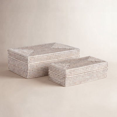 Artemis 2 Piece Handmade Wicker Decorative Box Set