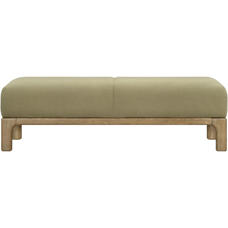 Becki Owens x Surya Bradly Bench, Green, Brown