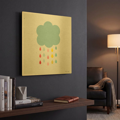 «Cloud I» par Ann Kelle, art mural en métal doré, 12 po x 12 po