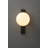 Stylish Black Wall Lamp, Metal Body & Glass Cap, 17.7 x 17.7 x 17.7 inches | 1 x 3.15W LED Socket (Bulb Not Included) | IP20 Rated, Elegant Lighting Solution for Home Decor, Modern & Functional Design