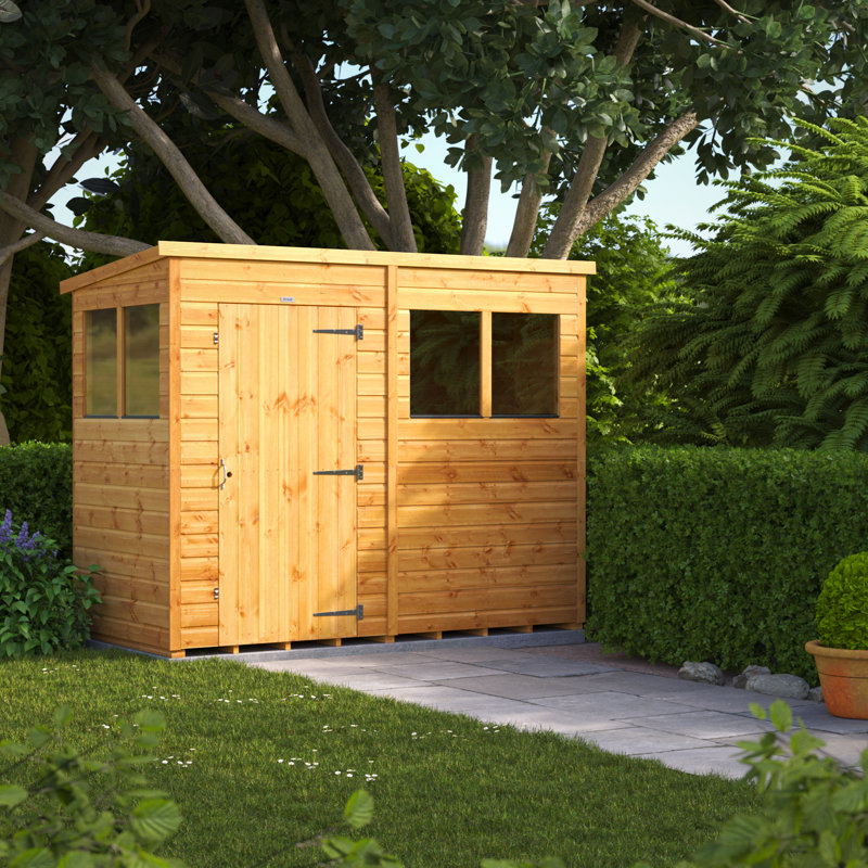 Powersheds 8 x 4ft Timber Tongue & Groove Pent Garden Shed