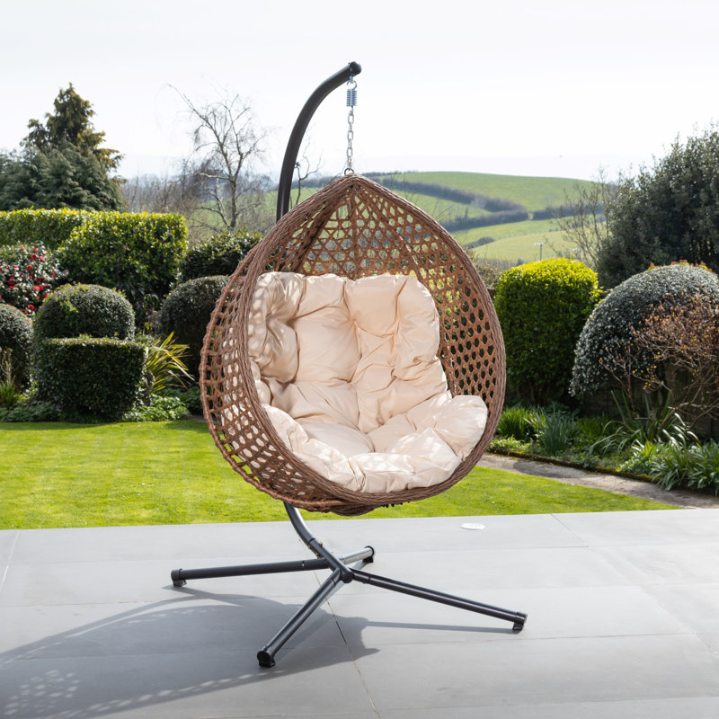 Bradshaw Swing Egg Pod Chair, Cream