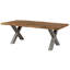 Solid Wood Top Metal Base Dining Table-64125995-64125996-64126002