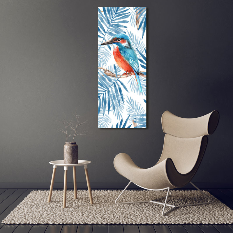 Birds And Leaves - Wrapped Canvas Print