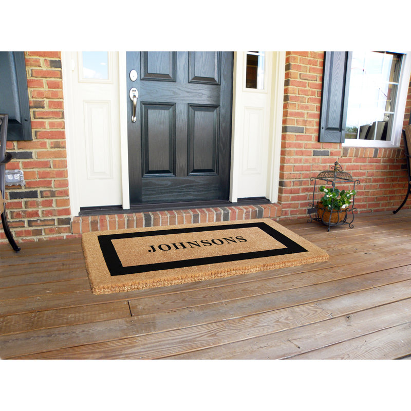 Tapis de porte antidérapant pour l'extérieur, Noir, L 22 po x L 36 po