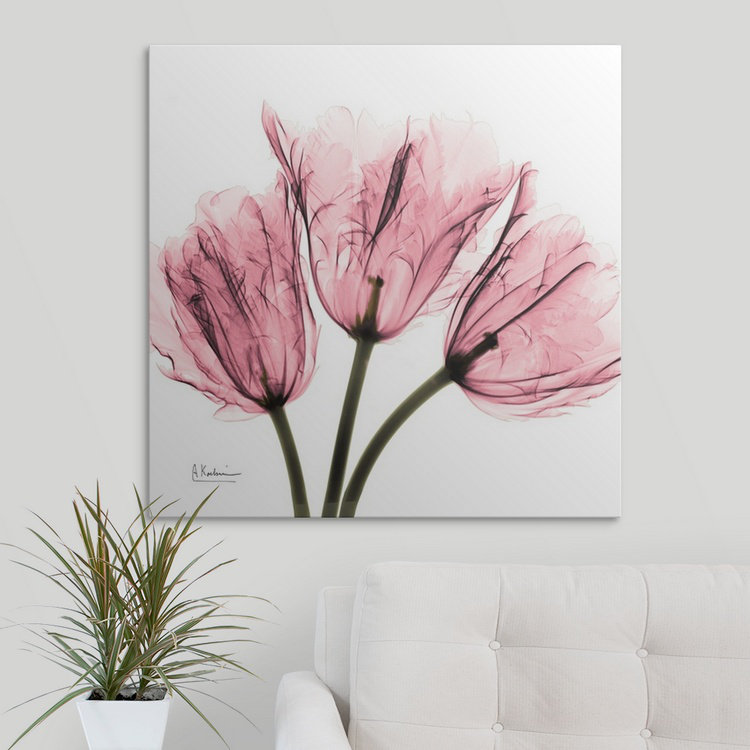 «Tulips Laugh II X-Ray» par Albert Koetsier, reproduction de photo, H 16 po x l 16 po x P 1,5 po, Toile