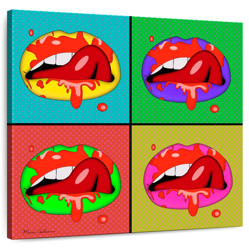 Lips II, 16" H x 16" W