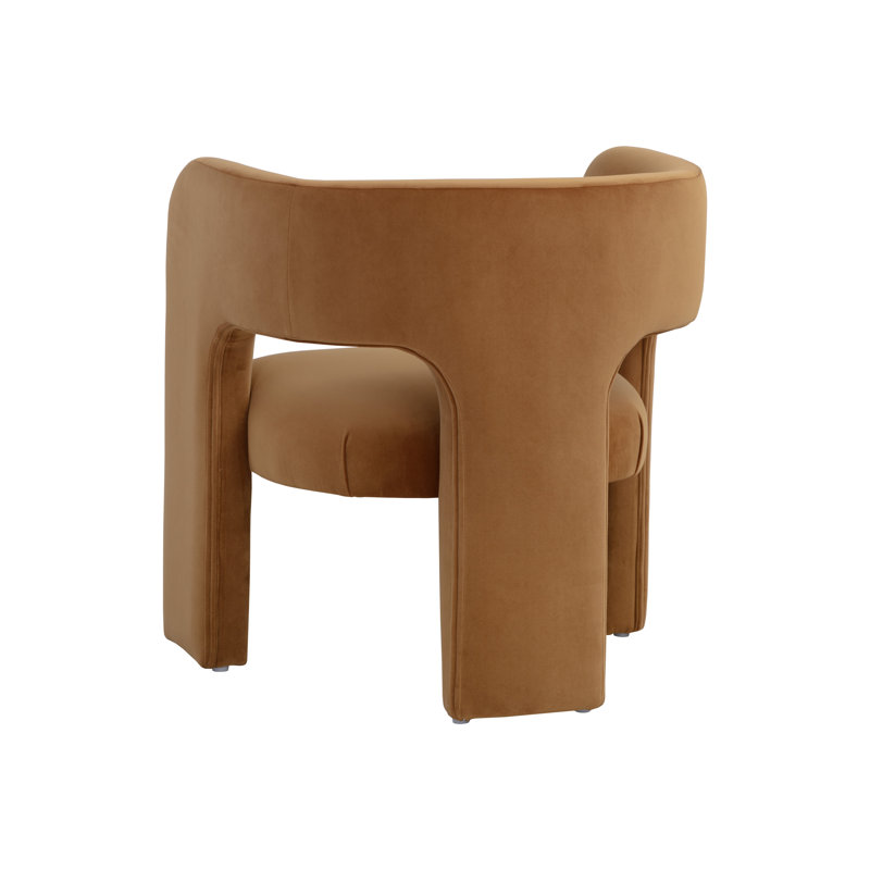 Lounge Chair, Gold Polyester
