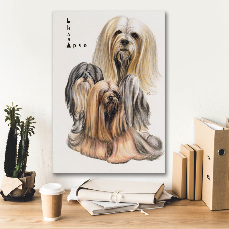 'Lhasa Apso' by Barbara Keith, Canvas Wall Art, 26" H x 18" W x 0.75" D
