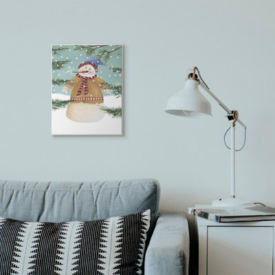 « bonhomme de neige », impression sur bois