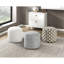 Repose-pieds cylindrique avec fond antidérapant et revêtement en chenille pour un usage polyvalent-1783352435