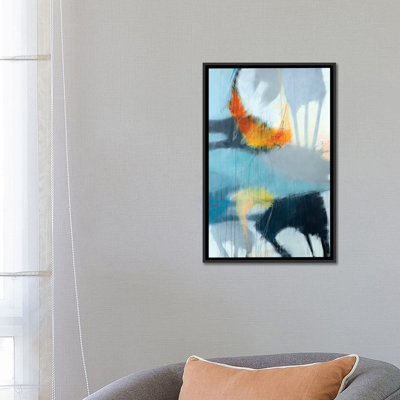 « shadows » par sidsel brix-reproduction d’art, Toile avec cadre noir, H 26 po x l 18 po x 1,5 po