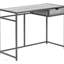 Bureau d'ordinateur compact et contemporain avec tiroir de rangement, pour les petits bureaux à domicile et les espaces de travail modernes-2073591552