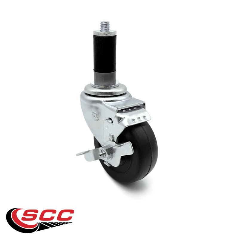 Rubber Expanding Caster with Brake
