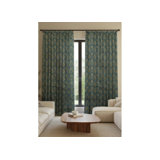 Fabdivine Dark Gray with Off White Linen Fabric Floral Hanmdade Block Print Pinch Pleated Curtains 100% Blackut Room Darkening Home Décor or Bed Room Window Drapes, Vishal Pushp
