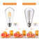 60 Watt Equivalent ST58 E26/Medium(Standard) Edison LED Light Bulb