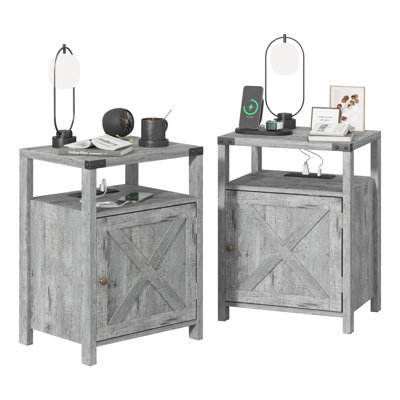 Nightstand With Charging Station And Usb Ports
