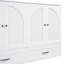 Grand lit escamotable avec grands tiroirs, blanc-129436310