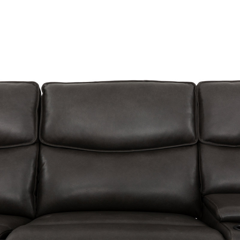 Canapé modulaire en cuir 6 pièces Preston