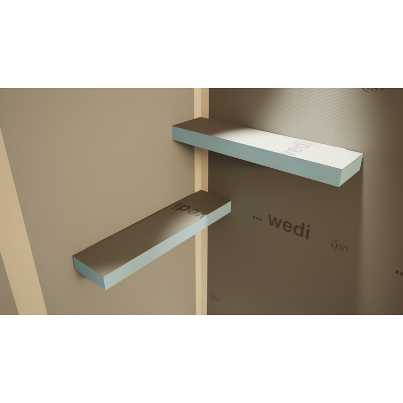 18 po × 6 po × 2 po La tablette de douche originale avec Wedi®, H 2 po x l 18 po x P 6 po