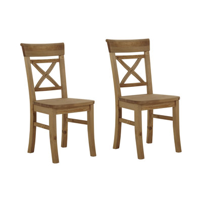 Pols 46cm H Solid Wood Cross Back Side Chair