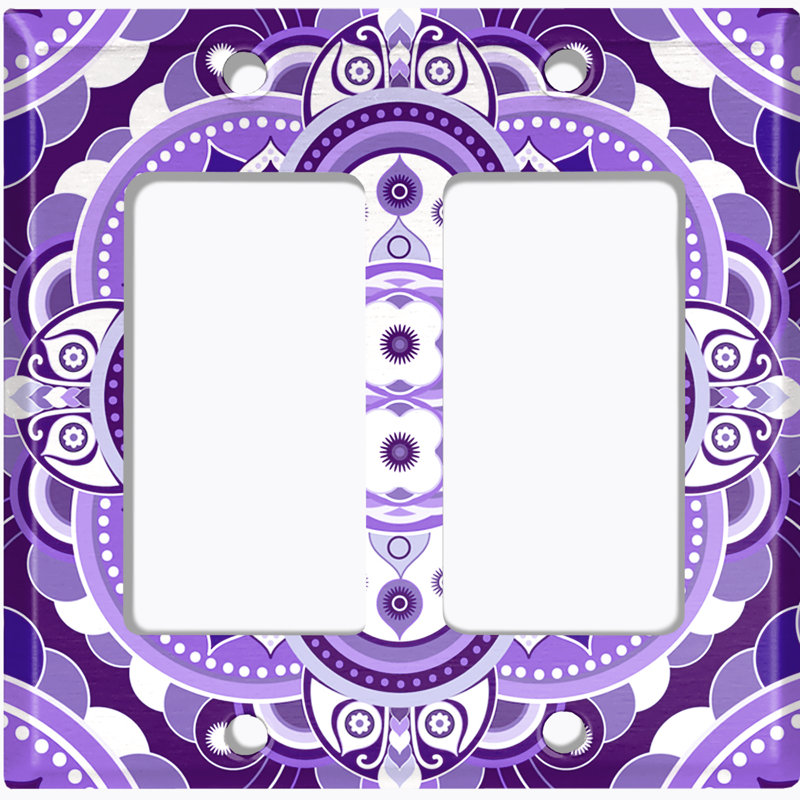 Patterned 2 - Gang Toggle Light Switch Standard Wall Plate