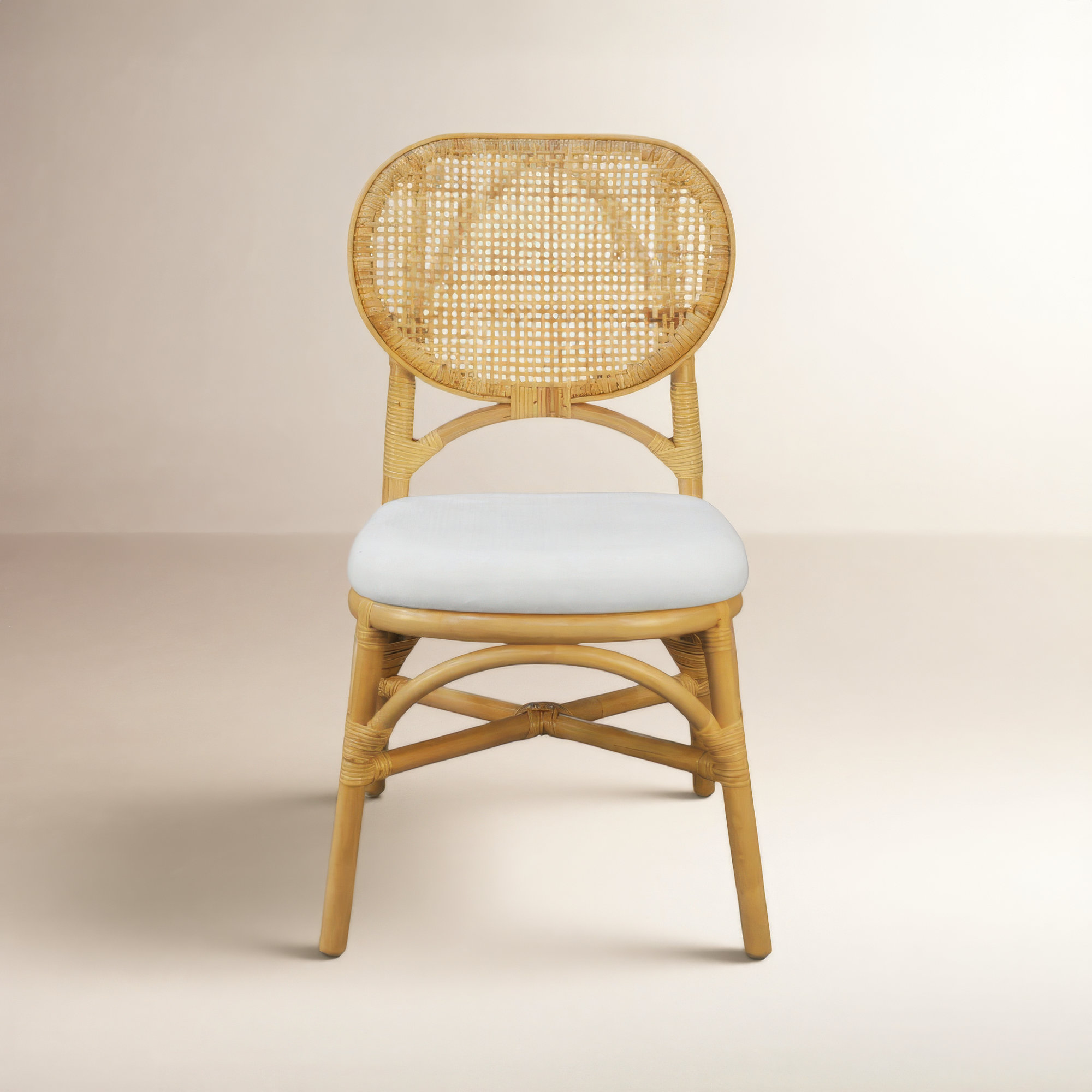 Aileen Rattan Dining Chair, Natural
