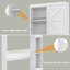 Armoire de rangement autoportante au-dessus de la toilette, étagère de salle de bain Laxmy-1640094889