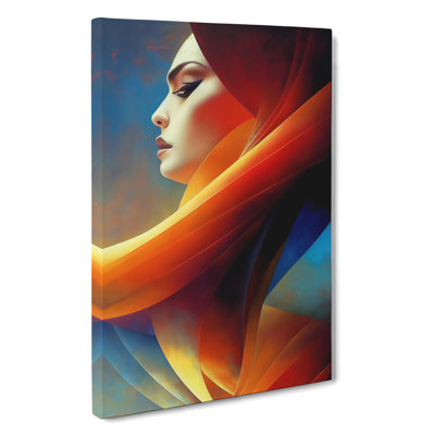 Woman In Flames - Wrapped Canvas Painting