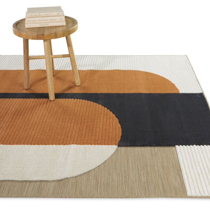 Tapis rectangulaire intérieur / extérieur 5 pi 3 po x 7 pi Jovar Rectangle
