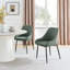 Ophelia Luxury Fabric Upholstered Dining Chair with Metal Legs-2067532565