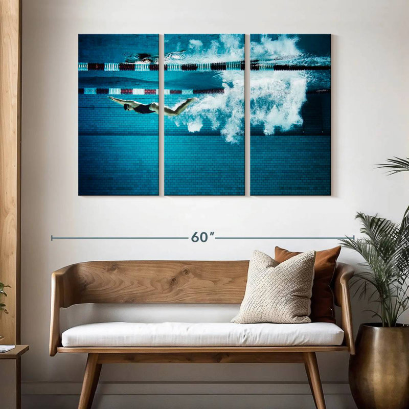 Underwater Swimmer, 32" H x 50" W