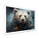 Minimalisme ours noir et blanc sur toile