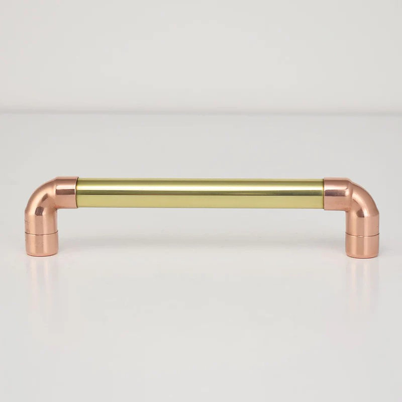 Brass U-Pull Handle With Copper Detail
