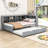 Wood DayBed with Trundle, Shelves and USB Charging Ports-1796734917-1796734922