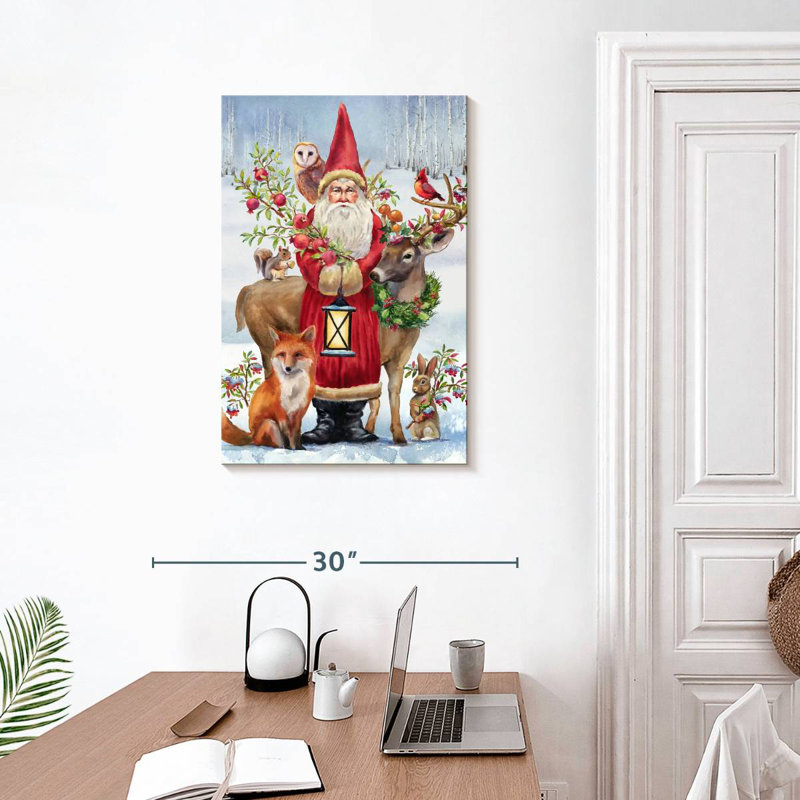 Père Noël Lelend Winter Woodland, H 30 po x l 20 po