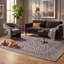 Tapis Descloizite à motifs animaliers, imprimés or, gris, crème et beige, antidérapant, à poils courts, pour l'intérieur et l'extérieur, adapté aux animaux domestiques, salon, chambre, salle à manger, entrée, couloir, bureau, lavable-324247674