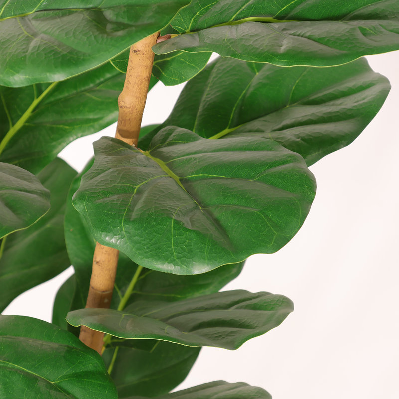 Figuier en figuier en pot - plante de plancher artificielle d'intérieur de 5,5 pi avec feuilles vertes réalistes pour le bureau du salon