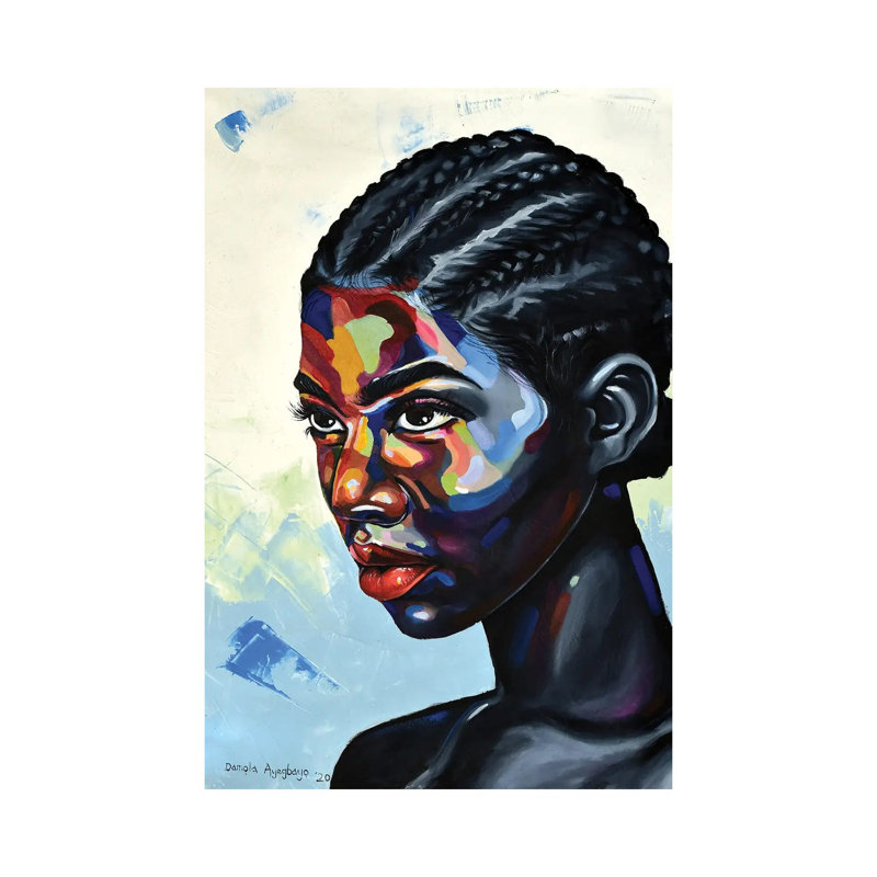 «Look Beyond» par Damola Ayegbayo - Estampe numérique sur toile tendue avec châssis, H 18 po x l 12 po x 1,5 po